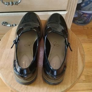 Clark's patent mary janes